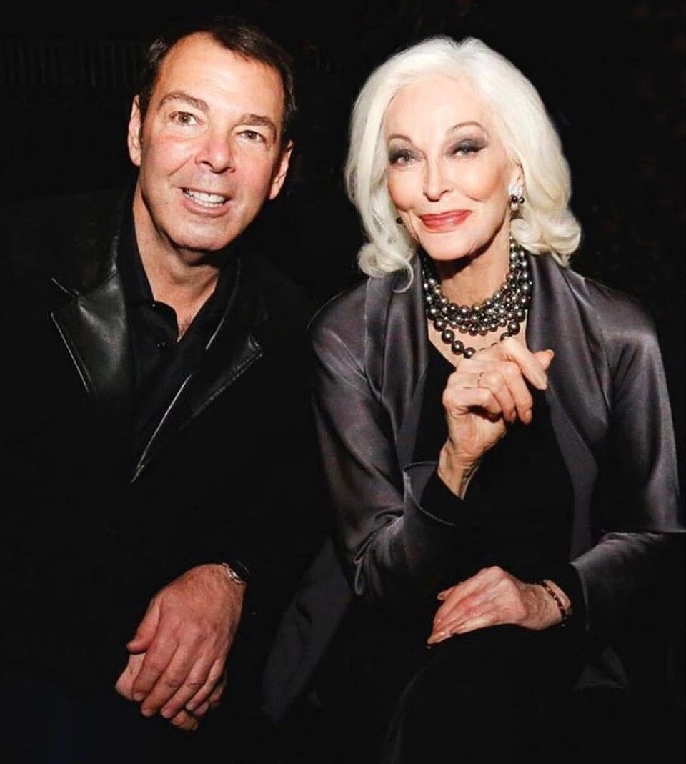 World's oldest and most beautiful supermodel, Carmen Dell' Orefice, with longtime friend Peter Martino.